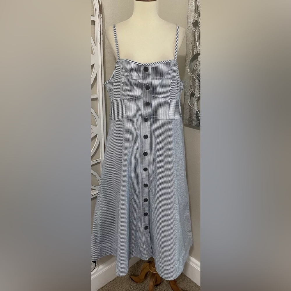 Universal Thread Blue White Stripe Sundress XL
